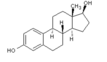 β-estradiol structural formula