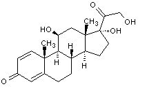 Prednisolone structural formula