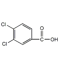 3,4-Dichlorobenzoic acid structural formula