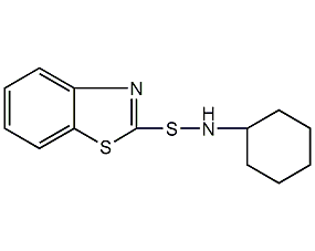 n-環(huán)己基-2-苯并噻唑次磺酰胺結(jié)構(gòu)式