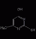 4-hydroxy-2-mercapto-6-methylpyrimidine structural formula