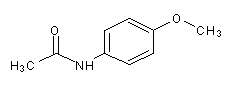 Structural formula of p-methoxyacetophenone