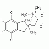 Structural formula of chloroisoindolyl ammonium diiodide
