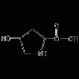 L-4-hydroxyproline structural formula
