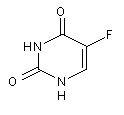 5-Fluorouracil Structural Formula