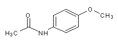 structural formula of p-methoxyacetophenone